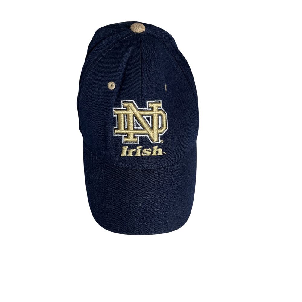 Notre Dame‎ Fighting Irish Zephyr Hat 7 5/8 Navy Wool VTG Fitted Cap